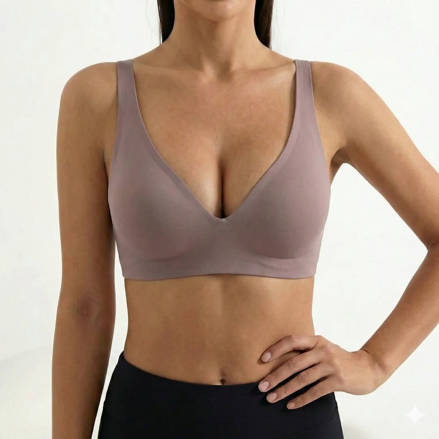 Seamless Deep V Push-Up Wireless Bra